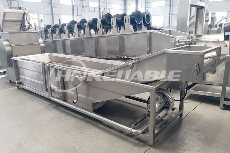 French fries degreasing machine