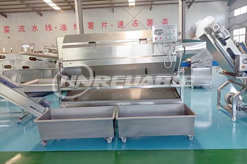 Potato spiral peeling machine