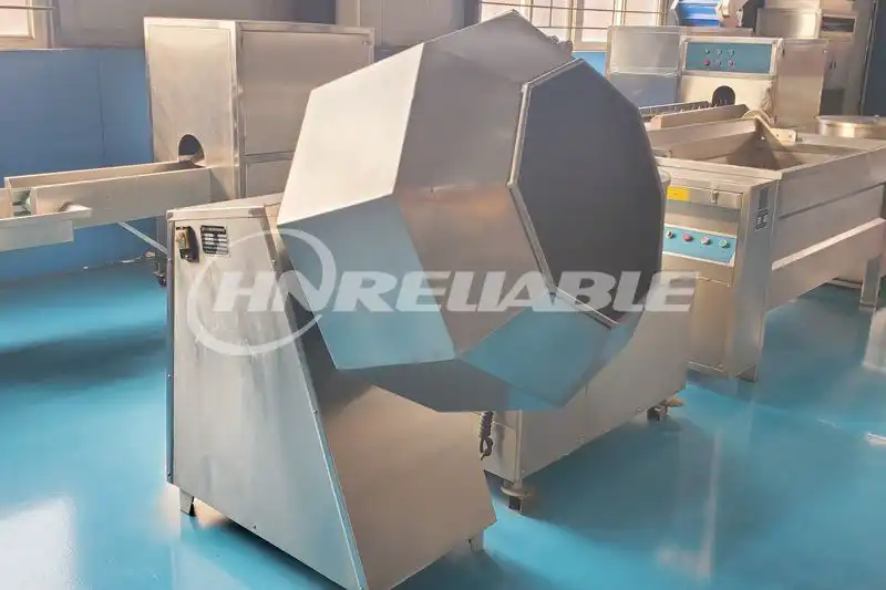 Octagonal seasoning machine