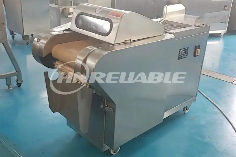 Vegetable block cutting machine