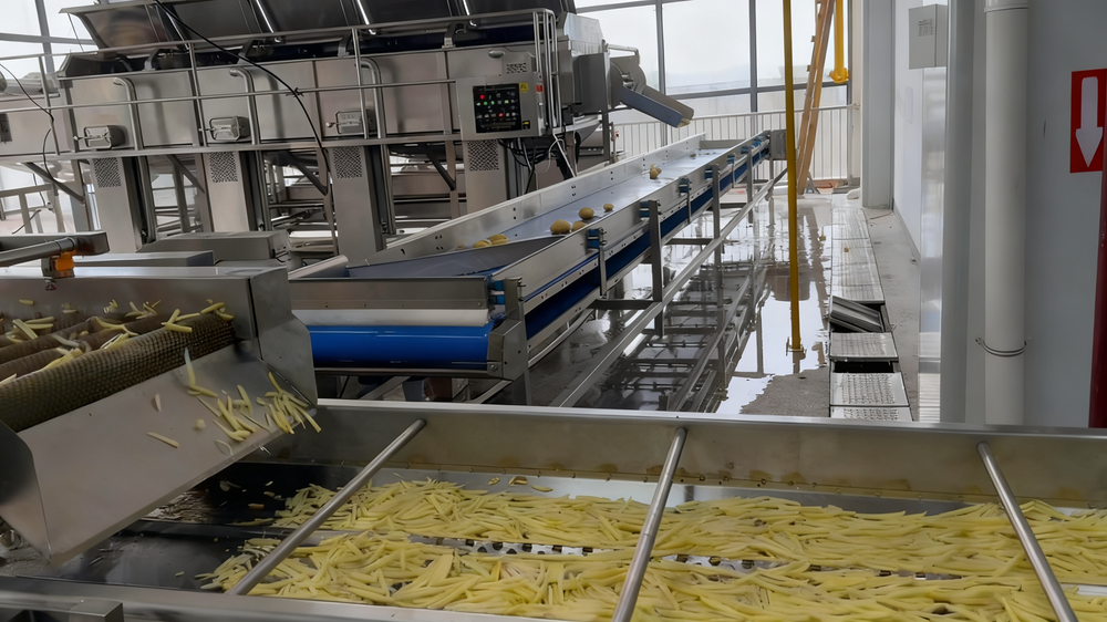 French fries freezing machine